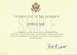 List down the reasons for this sort of recognition to be placed. How To Get A Cold War Recognition Certificate Tutorial Links