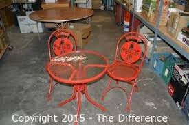We offer coca cola stools, chairs, booths, tables, and more! The Difference Auction 2nd Auction Of Estates From Oroville Tehama Yuba City Durham Chico Item New Coca Cola Bistro Set Table 2 Chairs