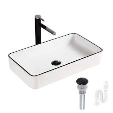 contemporary square basin white ceramic