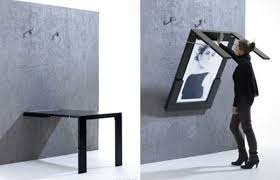 Die Wandklapptische Sind Nicht Nur Platzsparend Sondern Sehen Auch Komisch Aus Komisch Nicht Pl Wandklapptisch Mobel Fur Kleine Raume Klapptisch Wand