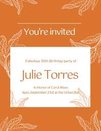 Find the perfect card for your special event, and then download and customize the invitation. Online 30th Birthday Party Program Template Fotor Design Maker