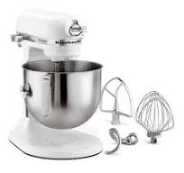 KitchenAid KSM8990WH 8-Quart Variable Speed 1.3 HP Commercial Stand Mixer  with Accessories