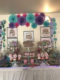 Check out this fun cat pusheen birthday party! Cumpleanos Pusheen Pusheen Birthday Cat Birthday Party Birthday Party Decorations