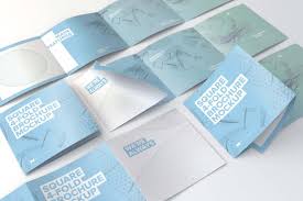 Square 4 Fold Brochure Mockup Pack 2 By Original Mockups On Original Mockups Brochure Square Brochures Grid Layouts