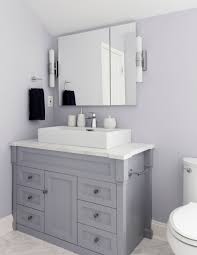 Get your bathroom linens in purple 75 Beautiful Bathroom With Gray Cabinets And Purple Walls Pictures Ideas July 2021 Houzz