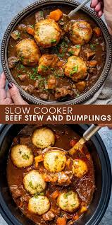Slow Cooker Beef Stew And Dumplings Slow Cooker Beef Stew Slow Cooker Beef Stew And Dumplings
