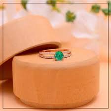 Buy 18K Solid Yellow Gold 2.20cts Emerald Ring, Natural Zambian Oval  Emerald, Promise Ring for Women, Anniversary Ring, Made in USA, EMDBDD04  Online in India