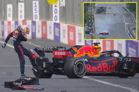The dutchman led the race in the closing stages before a second tyre. Max Verstappen Kicks Car In Fury After Crashing Out Just Five Laps Away From Victory Then Lewis Hamilton Crashes Too In Crazy Restart At Formula 1 Azerbaijan Grand Prix