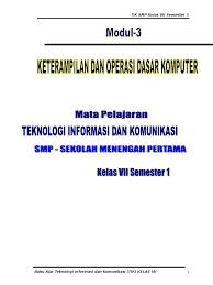Materi matematika kelas 7 kurikulum. Buku Tik Kls Vii
