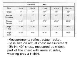 Vanson Leathers Jacket Sizing