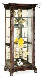 Espresso china cabinets and hutches. 4715 Rosalind Wheeler Paddington Espresso Finish Wood Curio Cabinet With Glass Shelves And Door With Mirrored Back