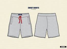Download Men Sweat Shorts Vector Template Clothing Mockup Sweat Shorts Clothing Templates