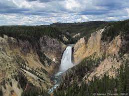 Lower falls of the yellowstone river is situated west of artist point, close to cascade creek. Red Rock Point View Lower Yellowstone Falls