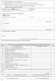 Cererile de înregistrare având ca obiect depunerea declarațiilor. Formulare Onrc Pfa
