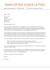 Babysitter Cover Letter Sample Free Download In 2020 Cover Letter Sample Cover Letter Letter Example