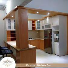 Anda bisa menambahkan beberapa kursi tinggi untuk duduk ketika menyantap makanan di mini bar. Mini Bar Kitchen Set Custom Minimalis Modern Shopee Indonesia