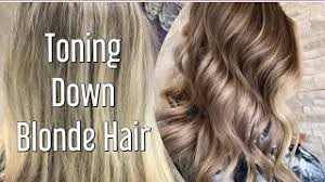 Use this color with 10vol developer or less to make it a deposit only color. Toning Down Blonde Hair Mushroom Brown Tone Youtube