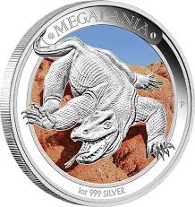 2014 Megafauna Megalania 1oz Silver Proof Coin Proof Coins Megafauna Coins