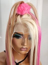 Pink and Blonde wig