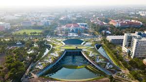Thammasat University Die Grosste Stadtische Dachfarm In Asien Thammasat University Die Grosste In 2020 Landscape Architecture Diagram Rooftop Urban Heat Island