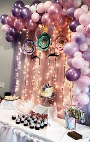 Birthday Cake With Balloons And Flowers Unicorn Flower Backdrop Unicorn Party Unicorn Decorations Etsy Unicorn Birthday Decorations Birthday Party Theme Decorations Birthday Decorations