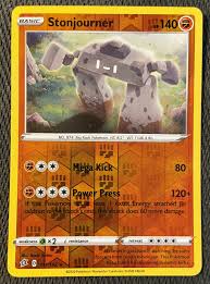 13 the strange island of dr. Mavin Stonjourner 111 192 Rebel Clash Set Reverse Holo Rare Pokemon Card Near Mint