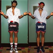 Here was his tnf look Nfl Star Camnewton Who Styles Himself Back W Another One Which Look Is Your Fav 1 Or 2 Morethanstats Hbcu Shorts By Tradi Nba Fashion Fashion Style