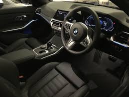G20 2019 Bmw 330e Msport With Black Leather With Grey Stitching And Open Pored Oak Grained Facia New Bmw Bmw Black Leather