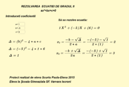 Forma generală a ecuaţiei reduse este: EcuaÈii Geogebra