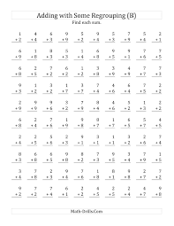 5th grade multiplication worksheets — proworksheet.com #53593. 100 Single Digit Addition Questions With Some Regrouping B Addition Worksheet Math Facts Addition Math Fact Worksheets Math Addition Worksheets