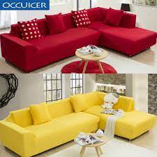 Top sofa cover sets for home. 2pc L Shaped Sofa Cover Solid Color Sofa Couch Cover For Living Room Decor Sofa Cover Slipcovers For 1 2 3 4 Seater Sofa Covers Sofa Cover Aliexpress