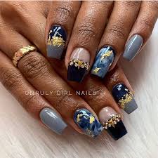 French manicure with unusual nail colors. Elegant Navy Blue Nail Colors And Designs For A Super Elegant Look