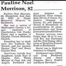 Pauline Frances Noel Morrison (1920-2003)