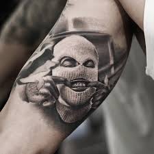 Graffiti skull with gas mask hand drawingshirt. Gangster Ski Mask Tattoo Novocom Top
