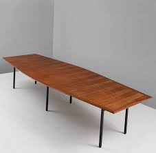 Florence Knoll 580 Mahogany And Enameled Metal Conference Table For Knoll International 1950 Furniture Design Modern Metal Conference Table Conference Table