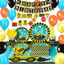 Santa themed decor is bright, festive, and humorous. Construction Party Supplies Set Dump Truck Party Decorations For Boys Kids Birthday Banner Balloons Signs Cutlery Bag Table Cover Plates Cups Napkins Straws Utensils 16 Guests 181 Pcs Walmart Com Walmart Com