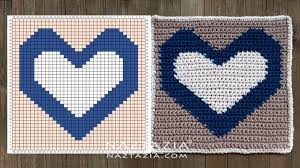 How To Crochet Reversible Heart Square Naztazia