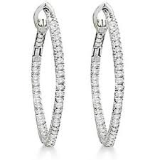 Black And White Diamond Hoop Earrings Hidalgo Micro Pave Diamond Hoop Earrings 18k White Gold 0 67ct Allurez Com Diamond Hoop Earrings Diamond Hoops White Gold