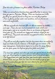 Rainbow bridge poem for cats. Free Rainbow Bridge Poem Shefalitayal