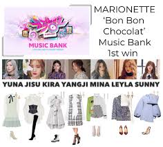 Marionette Bon Bon Chocolat Music Bank 1st Win Kpop Fashion Outfits Kpop Outfits Korean Girl Fashion