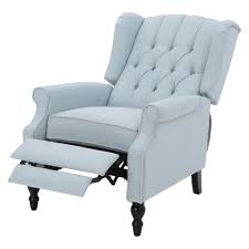 Walter Recliner Light Blue Christopher Knight Home Recliner Recliner Chair Noble House