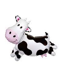 Large Farm Animal Cow Mylar Balloon Momo Party