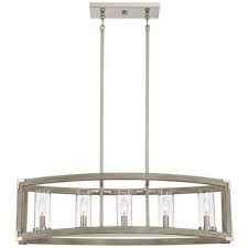 Kerr 32 3 4 Wide Wood Kitchen Island Light Chandelier 15a70 Lamps Plus Brushed Nickel Light Fixtures Wooden Chandelier Island Light Fixtures