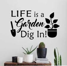 Farmhouse Wall Decal Life Is A Garden Vinyl Lettering Quotes Etsy In 2020 Vinyl Wall Lettering Vinyl Lettering Quotes Farmhouse Wall Decals