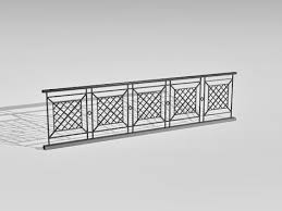 Pedestrian Safety Railing 3d Model Balcony Railing Design Railing Design Stair Railing Design