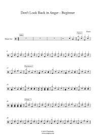 Liam and noel gallagher and band mates appear inside of a classic car that takes all of them to a great mansion where they perform the song. Schlagzeug Noten Don T Look Back In Anger Anfanger Oasis