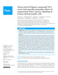 Read honest and unbiased product reviews from our users. Pdf Nature Derived Lignan Compound Vb 1 Exerts Hair Growth Promoting Effects By Augmenting Wnt B Catenin Signaling In Human Dermal Papilla Cells