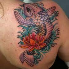 Koi Fish Lotus Flower Tattoo Amalia East Northport Ny Long Island Ink Represents Tattoos Life Tattoos Koi Fish Tattoo