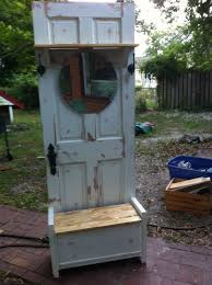 Old Door Transformed Into A Coat Rack With Bench Rustic Coat Rack Coat Rack Old Door Projects