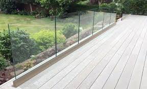 Rounded legs that square off. Glass Decking Panels Glass Balustrade For Decking